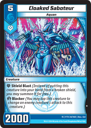 Kaijudo | Cloaked Saboteur - Level 5 (15VTX) | The Nerd Merchant