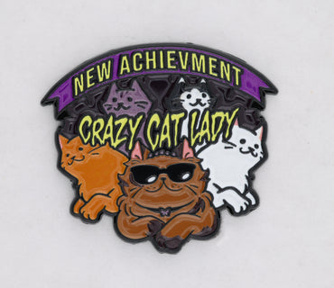 Dungeon Crawler Carl: New Achievement Crazy Cat Lady Enamel Pin