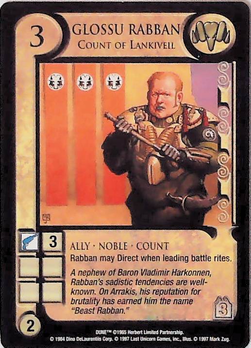 Dune CCG | Glossu Rabban, Count of Lankiveil - Eye of the Storm | The Nerd Merchant