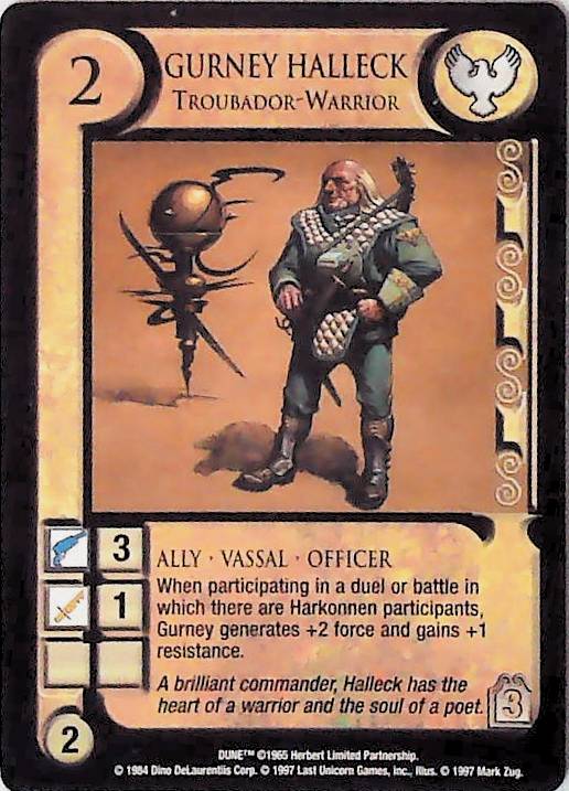 Dune CCG | Gurney Halleck, Troubador-Warrior - Eye of the Storm | The Nerd Merchant