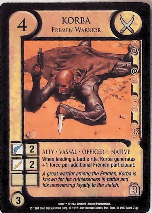 Dune CCG | Korba, Fremen Warrior - Eye of the Storm | The Nerd Merchant