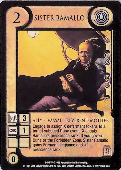 Dune CCG | Sister Ramallo - Eye of the Storm | The Nerd Merchant