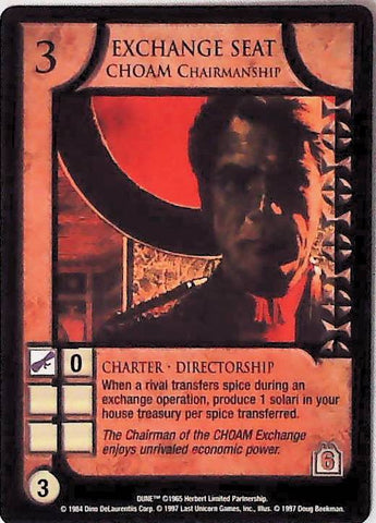 Dune CCG | Exchange Seat, CHOAM Chairmanship - Eye of the Storm | The Nerd Merchant