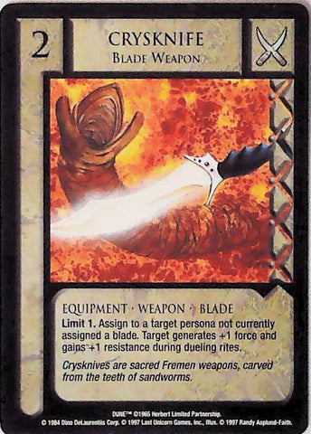 Dune CCG | Crysknife, Blade Weapon - Eye of the Storm | The Nerd Merchant