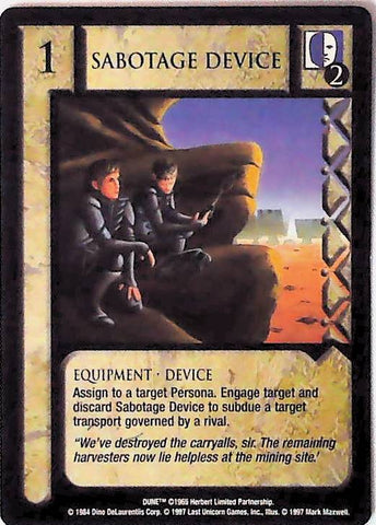 Dune CCG | Sabotage Device - Eye of the Storm | The Nerd Merchant