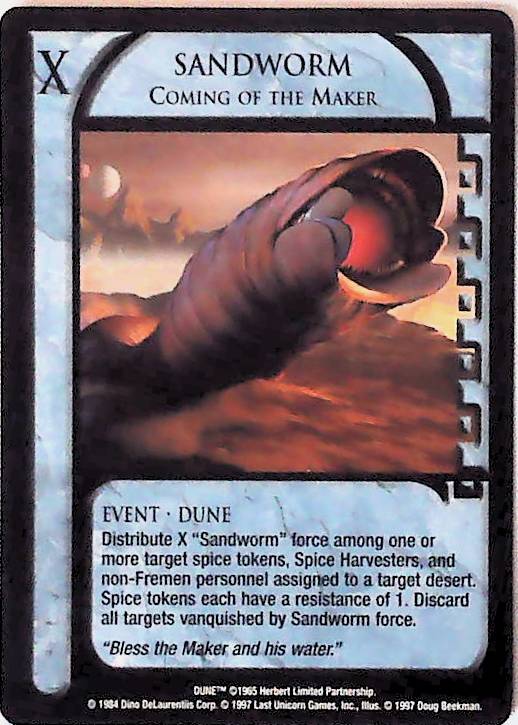 Dune CCG | Sandworm, Coming of the Maker - Eye of the Storm | The Nerd Merchant