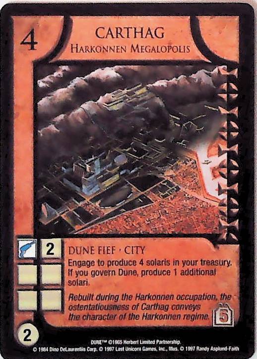 Dune CCG | Carthag, Harkonnen Megalopolis - Eye of the Storm | The Nerd Merchant