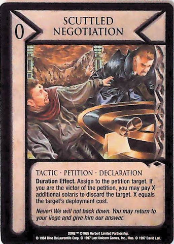 Dune CCG | Scuttled Negotiation - Eye of the Storm | The Nerd Merchant