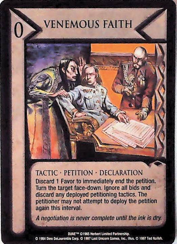 Dune CCG | Venomous Faith - Eye of the Storm | The Nerd Merchant