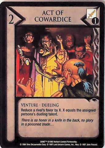 Dune CCG | Act of Cowardice - Eye of the Storm | The Nerd Merchant
