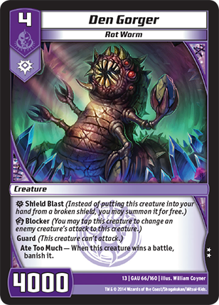 Kaijudo | Den Gorger - Level 4 (13GAU) | The Nerd Merchant