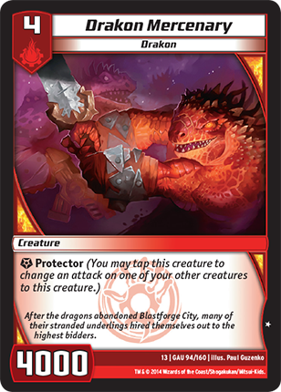 Kaijudo | Drakon Mercenary - Level 4 (13GAU) | The Nerd Merchant
