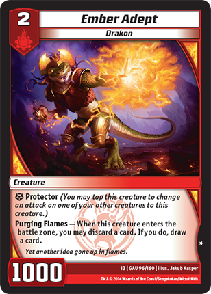 Kaijudo | Ember Adept - Level 2 (13GAU) | The Nerd Merchant