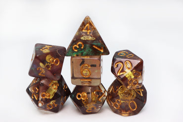 Foam Brain Games | Glitter Gearwheel RPG Dice Set | The Nerd Merchant