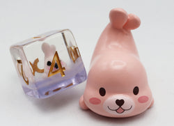 Pink Seal RPG Dice Set Plastic Dice Foam Brain Games