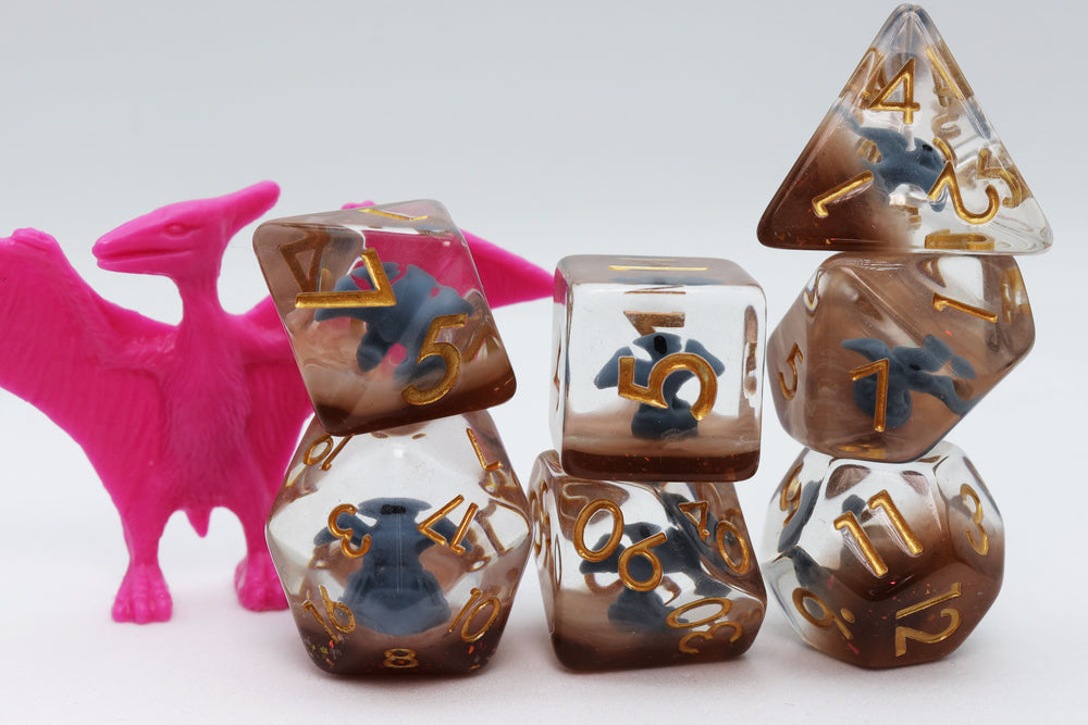 Foam Brain Games | Blue Pterodactyl RPG Dice Set | The Nerd Merchant