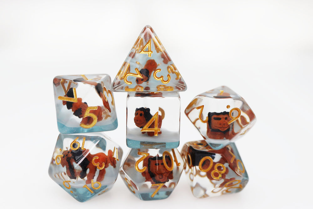 Foam Brain Games | Ferocious Feline RPG Dice Set | The Nerd Merchant