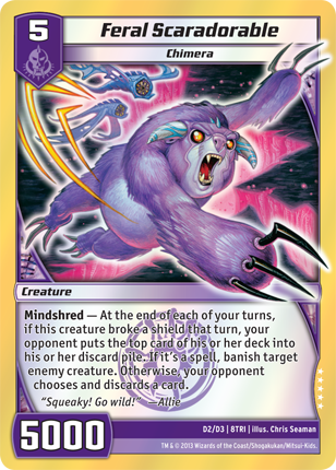 Kaijudo | Feral Scaradorable - Level 5 (08TRI) | The Nerd Merchant