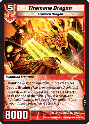 Kaijudo | Firemane Dragon - Level 5 (13GAU) | The Nerd Merchant