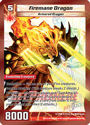 Kaijudo | Firemane Dragon - Level 5 (13GAU) (Promo) | The Nerd Merchant