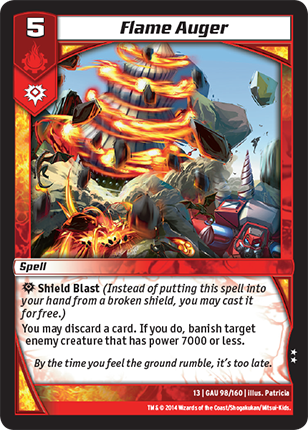 Kaijudo | Flame Auger - Level 5 (13GAU) | The Nerd Merchant