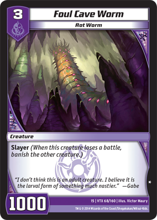 Kaijudo | Foul Cave Worm - Level 3 (15VTX) | The Nerd Merchant