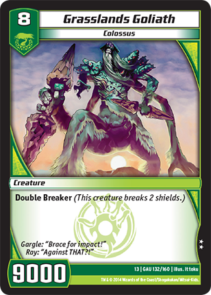 Kaijudo | Grasslands Goliath - Level 8 (13GAU) | The Nerd Merchant