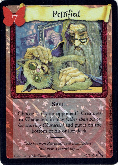 Harry Potter TCG | Petrified (Foil) - Chamber of Secrets #42/140 | The Nerd Merchant