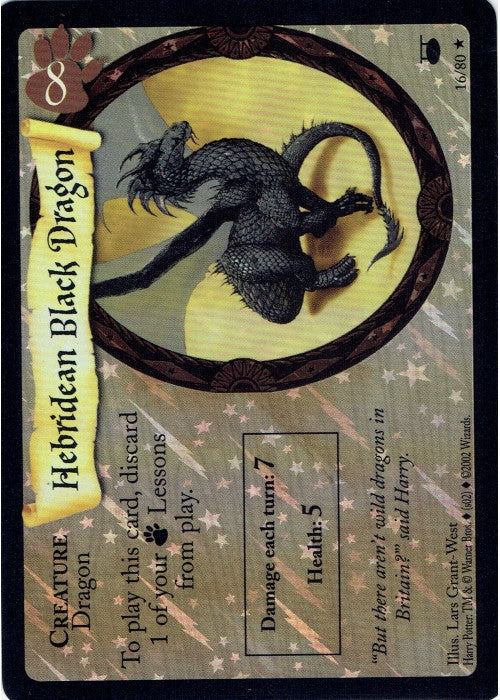 Harry Potter TCG | Hebridean Black Dragon (Foil) - Diagon Alley #16/80 | The Nerd Merchant
