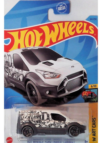 Hot Wheels | Hot Wheels Ford Transit Connect #64 (HW Art Cars) - White [EUC] | The Nerd Merchant