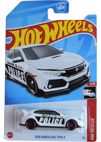 Hot Wheels | 2018 Honda Civic Type R (HW Rescue) - White [NIP] | The Nerd Merchant