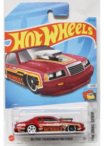 Hot Wheels | ’86 Ford Thunderbird Pro Stock (HW Drag Strip) - Red [NIP] | The Nerd Merchant