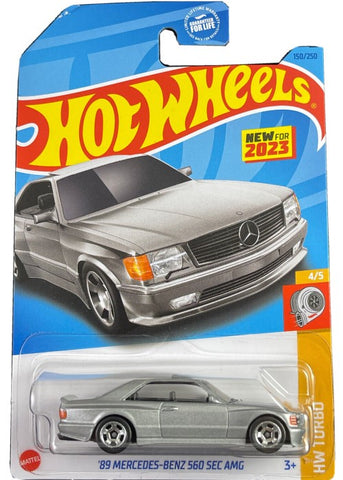 Hot Wheels | ’89 Mercedes-Benz 560 SEC AMG (HW Turbo) - Silver [NIP] | The Nerd Merchant