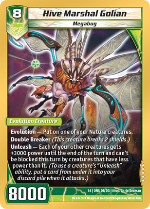 Kaijudo | Hive Marshal Golian - Level 8 (14ONS) | The Nerd Merchant