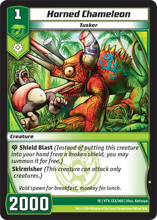 Kaijudo | Horned Chameleon - Level 1 (15VTX) | The Nerd Merchant