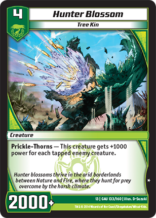 Kaijudo | Hunter Blossom - Level 4 (13GAU) | The Nerd Merchant