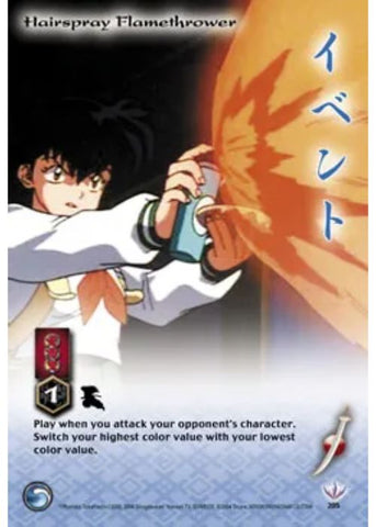 InuYasha TCG | Hairspray Flamethrower (Foil)  - Tetsusaiga 1st Ed #205 | The Nerd Merchant