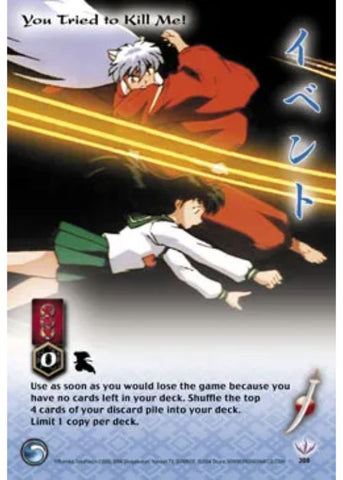 InuYasha TCG | You Tried to Kill Me! (Foil)  - Tetsusaiga 1st Ed #208 | The Nerd Merchant
