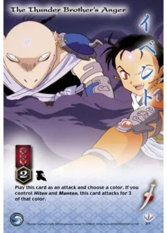 InuYasha TCG | The Thunder Brother's Anger (Foil)  - Tetsusaiga 1st Ed #211 | The Nerd Merchant