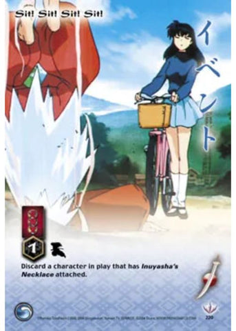 InuYasha TCG | Sit! Sit! Sit! Sit! (Foil)  - Tetsusaiga 1st Ed #220 | The Nerd Merchant