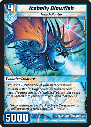 Kaijudo | Icebelly Blowfish - Level 4 (13GAU) | The Nerd Merchant