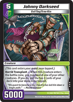 Kaijudo | Johnny Darkseed - Level 5 (13GAU) | The Nerd Merchant
