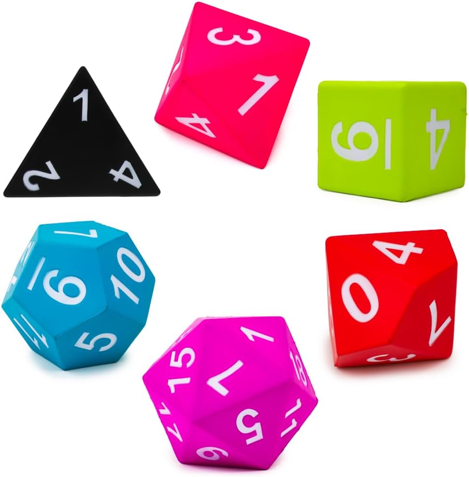 6CT Big Box Combo Oversized Foam Dice Set