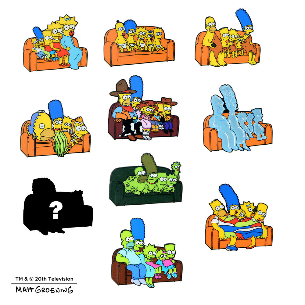 The Simpson's Couch Gag Blind Box Enamal Pin Series