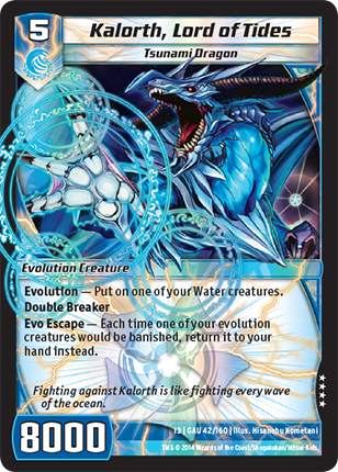 Kaijudo | Kalorth, Lord of Tides - Level 5 (13GAU) | The Nerd Merchant