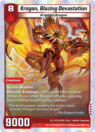 Kaijudo | Krogon, Blazing Devastation - Level 8 (15VTX) | The Nerd Merchant