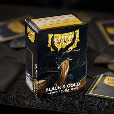 Dragon Shield 100-Count Box Dual Matte Black & Gold