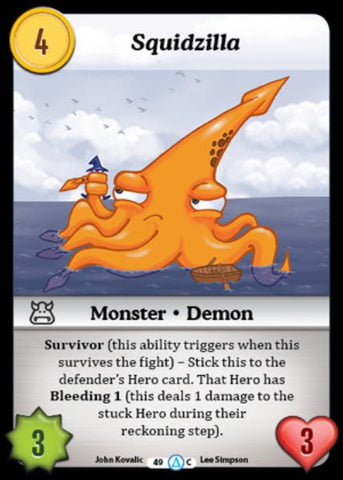 Munchkin CCG | Squidzilla - Season 1 #49/313 | The Nerd Merchant