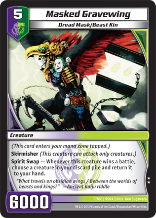 Kaijudo | Masked Gravewing - Level 5 (09SHA) | The Nerd Merchant