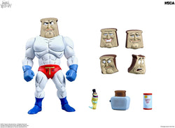 The Ren & Stimpy Show - 7 in Scale Action Figure - Ultimate Powdered Toast Man